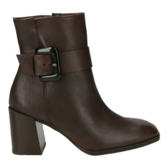 Paul Green NWT Nirvana Pebble Leather Bootie Brown Leather Size 6 (US 8.5) - Picture 1 of 9